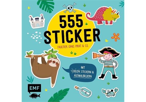 555 Sticker – Faultier, Dino, Pirat undCo