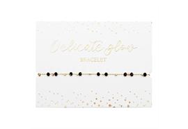 Armband – „Delicate Glow“ – vergoldet – Schwarz