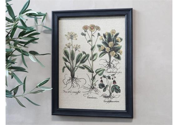 Bild mit Blumen & schwarzer Rahmen