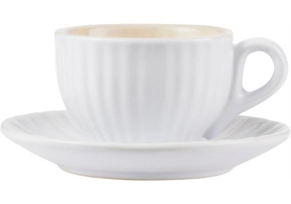 Espresso Tasse mit Unterteller Mynte Pure White