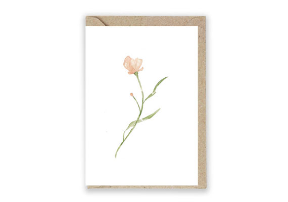 Grusskarte Blume Aquarell