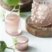 Kerzenhalter für Teelicht mit Noppen hellrosa Glas | Bild 2