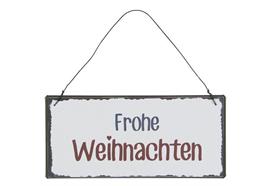 Metallschild Frohe Weihnachten