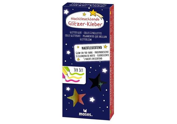 Nachtleuchtender Glitzer-Kleber 3er Set