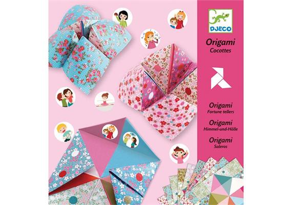 Origami Himmel und Hölle pink