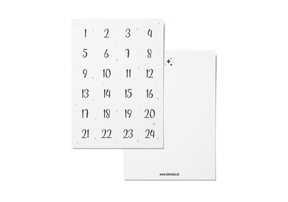 Postkarte Adventskalender