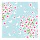 Serviette Cherry Spring blau 33x33cm