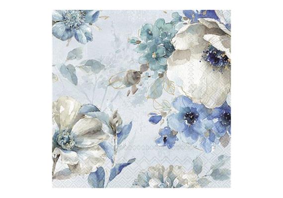 Serviette Malea blau 33x33cm