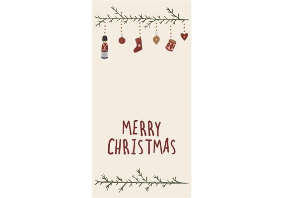 Serviette Merry Christmas und Weihnachtsgirlande 1