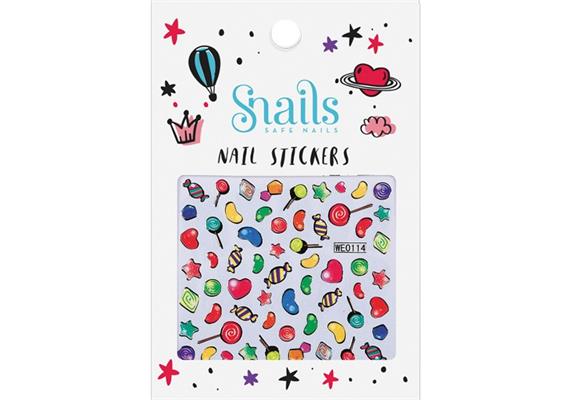 "Snails" Nagelsticker Süssigkeiten