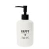 Soap Dispenser white 18x8cm / text in black