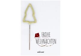 Wunderkerzen Mini Geschenkkarte - Frohe Weihnachte